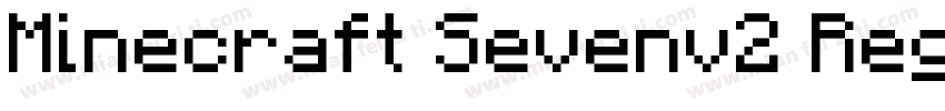 Minecraft Sevenv2 Regular字体转换